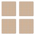 thumbnail image 1 of Checkered Coaster Set of 4, Abstract Diamond Shaped Chessboard Squares Earth Tones Repetition, Square Hardboard Gloss Coasters, Standard Size, Pale Brown and Chocolate, by Ambesonne, 1 of 2