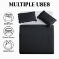thumbnail image 5 of Imperial Rooms Luxury Soft Contemporary 2-Piece Quilt Set Reversible Black Chevron Ultrasonic Weaving Twin, 5 of 12