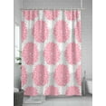 thumbnail image 5 of Shower Curtain Waterproof for Bathroom 72x72 Inch, Pink Dahlia Flowers Bath Curtain for Bath Stalls and Tub Grey Floral Decorative Shower Curtains with Hooks, 5 of 8