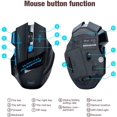 thumbnail image 2 of KUNOVA (TM) Souris de Jeu Optique Sans Fil, Souris de Jeu USB 2,4 GHz 4 DPI Réglables avec Touche Fire et Lumière à Respiration Froide, 2 of 4