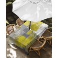 thumbnail image 3 of Yellow Grey Outdoor Tablecloth with Umbrella Hole, Abstract Art Oil Painting Modern Geometric Spillproof Waterproof Outdoor Table Cover, Patio Tablecloths for Party Picnic Camping, Rectangle 54"x80", 3 of 9