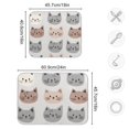 thumbnail image 4 of Yayeee Dish Drying Mat for Kitchen Counter 16"x18" Microfiber Absorbent Pad, Gray Cat Pattern, 4 of 7