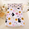 thumbnail image 5 of Manfei Thanksgiving Print Queen Sheets,Fall Harvest Pattern Halloween Queen Sheet Sets,4pcs,1 Flat Sheet,1 Fitted Sheet and 2 Pillowcases, 5 of 6