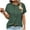 Green, variant on WIZUTIZ Tops Women's Flowy Elegant Loose Fit Tshirt Short Sleeve Fashion Solid T-shirt Cotton Soft V-Neck Tshirts Plus Cotton Linen Tee Tops Tunics Work Out Ladies Blouse Shirts Black S