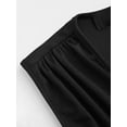 thumbnail image 5 of Womens Deep V Neck Wrinkles Jumpsuit Tie Sexy- Plunge Concert Mini Outfit Black XL, 5 of 6
