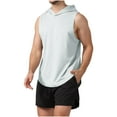 thumbnail image 6 of Mens Hoodies Sleeveless Shirts Casual Solid Color Pullover Lightweight Breathable Athletic Workout Basketball Running Gym Tank Tops, 6 of 8