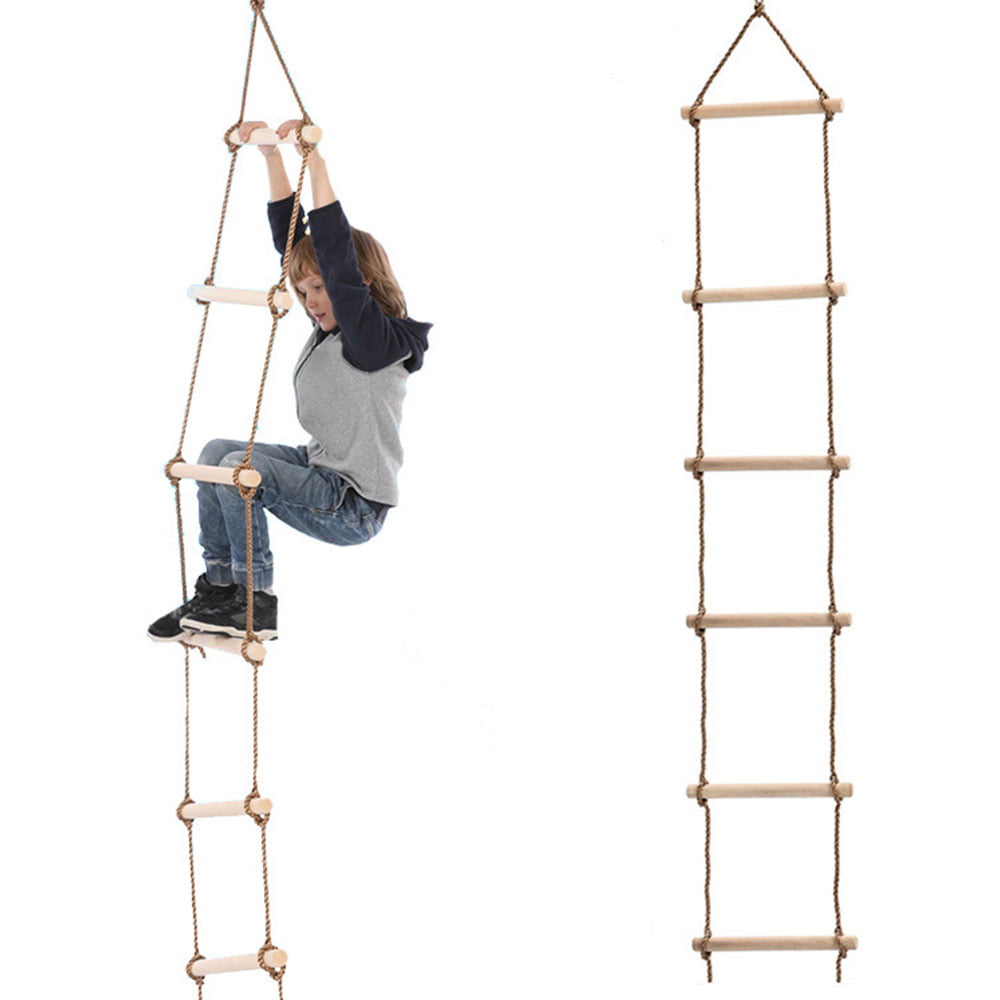 Climbing Rope Ladder for Kids Hanging Ladder for Swing Set Kids Ninja Course Obstacle Swing Accessories Backyard 
