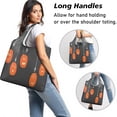 thumbnail image 2 of 5 Pack Foldable Shopping Bag,Halloween Spider Web Pumpkin Pattern Reusable Grocery Bags with Pockets,Large Reusable Tote Bags with Handles Waterproof & Lightweight, 2 of 6