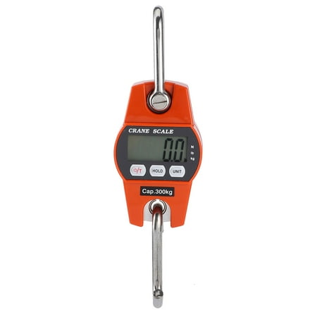 

ESTINK Weighting Scale Digital Scale Mini Portable Digital LCD Display Hanging Scale Electric Weighting Scales 300kg/600lb Orange