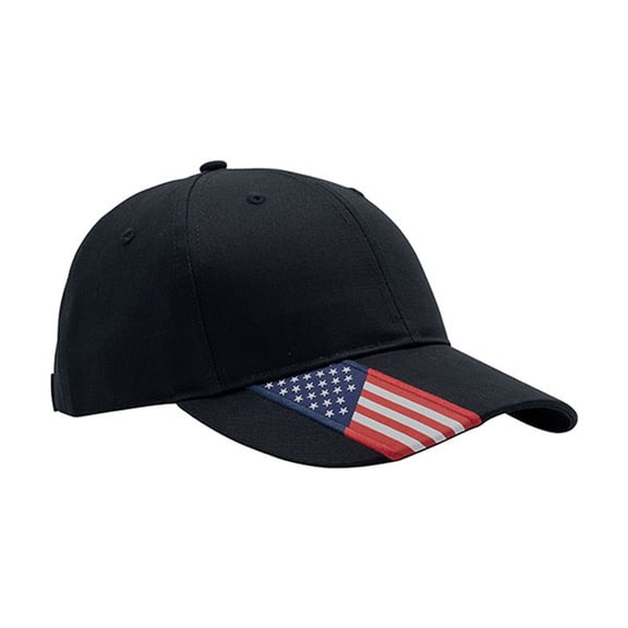 Monterey Club 6 Panel Cotton Twill USA Flag Cap #C583