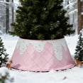 thumbnail image 4 of Christmas Tree Collar 21.65" Diameter Fabric Stand Band for Artificial & Natural TreesTree Skirt AlternativeCollapsible for Holiday Christmas Indoor Home Decor,Pink, 4 of 6