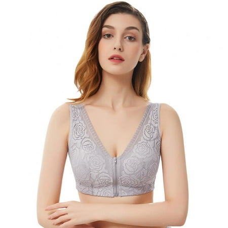 

Women Push Up Sports Bra Floral Lace Bra Front Closure Full Cup Sexy Lace Bras Ladies Bralette