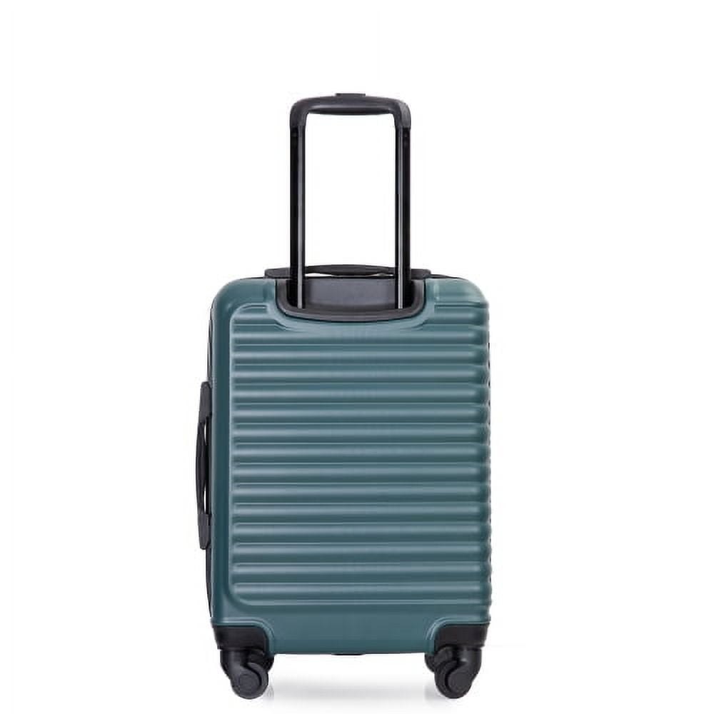 20" Carry On Luggage Hardshell Lightweight Hardside Suitcase with Silent Spinner Wheels, Green