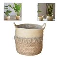 thumbnail image 3 of CNKOO Woven Basket Handmade Plant Flower Pot Woven Storage Basket with Handle for Home Storage, 3 of 10