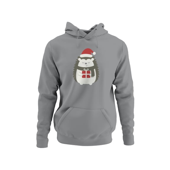 Festive Hedgehog Holiday Cheer Men's Hoodie