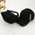 thumbnail image 5 of Men Women Baseball Cap Cotton Adjustable Metal Chain Ring Bill Adjustable Hip-Hop Hat Dad Hat, 5 of 8