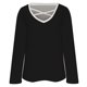 thumbnail image 4 of ICHUANYI Clearance Ladies Fashion Retro Color Long Sleeve V-neck Shirt Woman Casual Loose ICHUANYI "ICHUANYI", 4 of 5