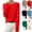 Red, variant on HAJWOH Sweaters for Women Crewneck Knitted Warm Pullover Long Sleeve Elegant Soft Pullover Sweater