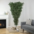 thumbnail image 2 of Northlight 7.5ft Artificial Green Upside Down Spruce Pre-Lit Medium Christmas Tree, 2 of 7