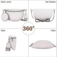 thumbnail image 2 of Women's Messenger Bag, Women's Pu Leather Fanny Bag (with Wallet), Modern Wide Strap Bag, Small Shoulder Bag With Zipper And Interchangeable Straps (s, 2 of 5