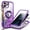 Purple, variant on NageBee Designed for iPhone 11 Pro Max with [Built-in Screen Protector] Case MagSafe Compatible With Diamond Wrist Strap Lanyard, Glitter Floating Liquid Cute Case (Purple)