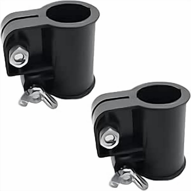 2 Soporte de guarda Clip de gancho de arnés de desbrozadora de eje o tubo de 26mm medidas 60mm x 35mm ojo para gancho 10mm