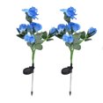thumbnail image 3 of 2PCS 6LED Solar Rose Light Waterproof Flower Light Landscape Garden Lawn Decoration Light for CourtyardBlue, 3 of 10