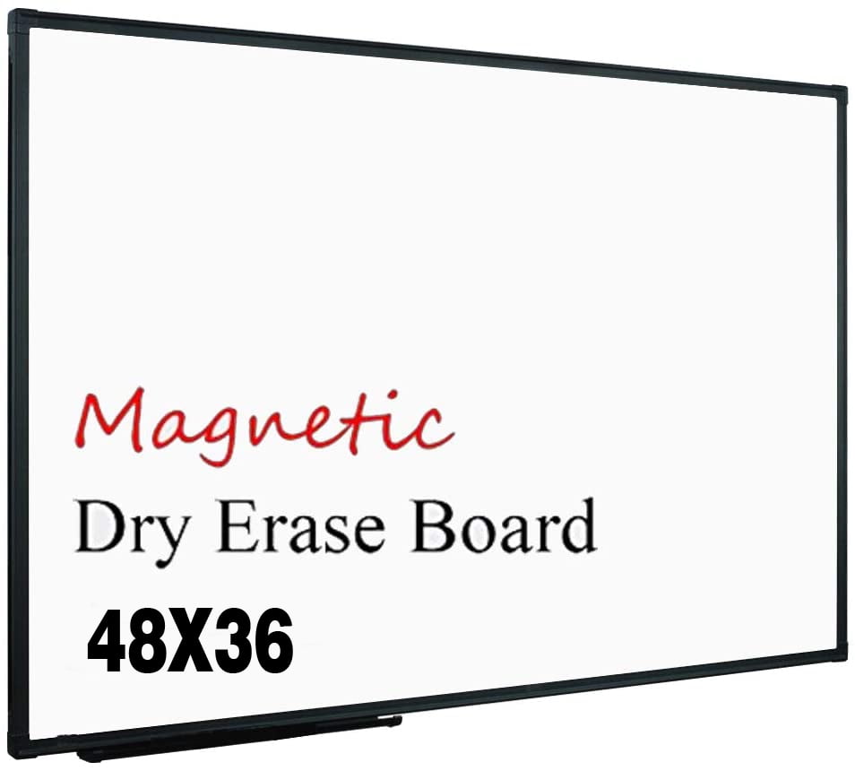 Magnetic Labels Dray Erase Whiteboard Magnets/Labels Multipurpose for Kitchen Fridge Office Classroom 36 Dry Erase Magnetic Strips 1x2 inches with Four Markers for Mental Shelving and Whiteboards 