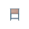 thumbnail image 5 of Teal Nightstand - 2 Drawer Storage & Open Shelf - Solid Wood & Metal Accent Design, 5 of 5