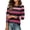 Pink, variant on Stralyhd Striped Blouses for Womens Basic Lightweight Long Sleeve Round Neck Tops Fashion Puff Sleeve Button Cuff Pullover Tops Business Casual Fall Spring Outfits Pink S