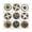 Gold Solid Tic Tac Toe Square 8" x 8" x 1", variant on DecMode 10" x 2" Dark Brown Wooden Tic Tac Toe Block Game Set with Light Wood Pieces, 1-Piece