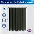 thumbnail image 2 of Clorox Shower Curtain Liner, Waterproof 6g PEVA w Magnets, Standard 72" x 72", Black 1 Pack, 2 of 11