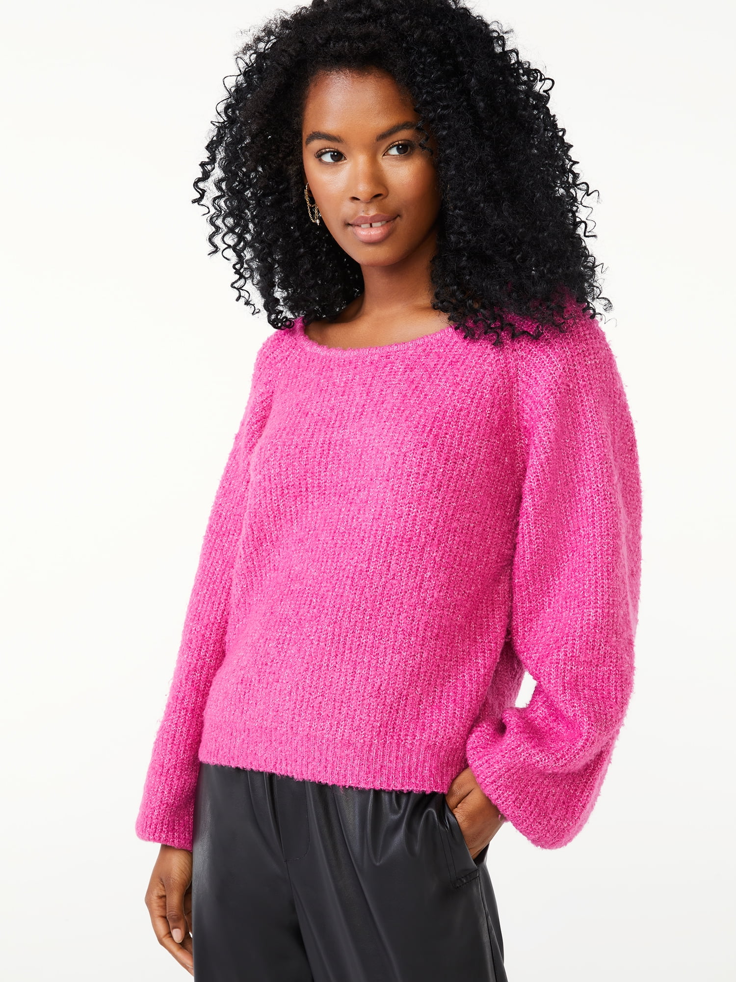 boucle knit sweater