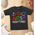 thumbnail image 4 of Shop4Ever Autism Acceptance Infinity Symbol Toddler's Cotton T-Shirt 5T/6T Black, 4 of 6