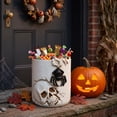 thumbnail image 6 of Large Skull Decor Halloween Candy Bucket Holder Bowl, Halloween Candy Bucket, Halloween Party Candy Bowl, Black Plastic Cauldron With Skeletons For Indoor/Outdoor Home/Kitchen Decoration, 6 of 7