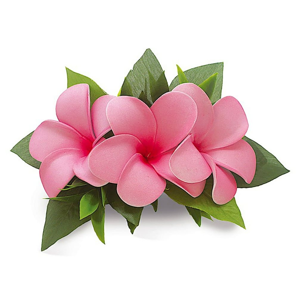 Hawaii Hair Clip Foam Flower Cluster Plumeria Pink
