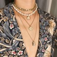 thumbnail image 2 of Collier Femme Mode Vintage Fausse Perle Collier Multi-Couches Pull Collier, 2 of 4