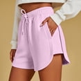 thumbnail image 2 of Axiiglly Plus Size Womens Shorts Casual Loose Athletic Shorts Solid Color Summer Outdoor Hiking Holiday Shorts S-3XL, 2 of 9
