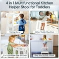 thumbnail image 2 of 4 in 1 Kitchen Helper Toddler Step Stool, Wooden Learning Tower with Whiteboard and Safety Rail, Anti-Slip Protection, Kids Standing Tower for 1.5 to 5 Years Old, Kitchen Counter Bathroom Sink, 2 of 7
