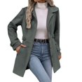 thumbnail image 6 of ZJXFGS Pea Coats For Women Women'S Winter Wool Coat Trench Coat Women Womens Jacket Jackets For Women Trendy Women'S Wool & Pea Coats Lightweight Coats For Women Gray S, 6 of 9