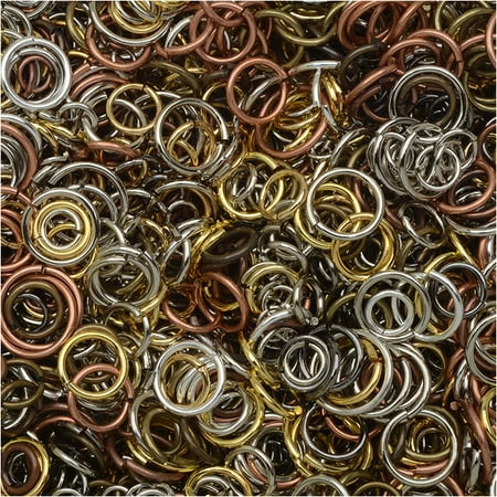 Flower Jump Ring - Open Jump Rings, Assorted 4-10mm Size Mix, 50-80 Pieces 7.5 Grams, Multi-Colored