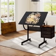 thumbnail image 2 of 1500 Pieces Jigsaw Puzzle Table with 4 Trays and 2 Drawers, Adjustable Angle Puzzle Board with Wooden Cover and Wheels, Storage Puzzle Table for Adults, Black, 2 of 7