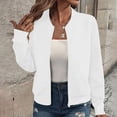 thumbnail image 2 of Bmisegm Cardigan en Tricot à demi-Col Roulé avec Double Fermeture Éclair pour Femmes Veste à Manches Longues pour Femmes Manteaux pour Femmes Blanc TG, 2 of 5