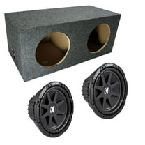 Kicker Car Audio Dual 10" Loaded Subwoofer Box With Two C10 Subs Package New