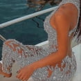 thumbnail image 3 of Sequin Jumpsuit Overalls For Women Long Sleeve Sparkly Bodycon Slim Rompers-r _a, 3 of 5