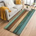 thumbnail image 2 of Runner Rugs 2x6 Ft, Teal Turquoise Wooden Non Slip Area Rugs for Kitchen Bedroom Entryway, Rustic Retro Farmhouse Western Country Washable Carpet Runner Rug Floor Mats for Bedroom Home Decor, 2 of 9