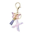 thumbnail image 1 of Under 25,Fashion 26-Letter Key Chain Pendant, Butterfly Tassel Key Chain, Elegant Fashion Accessory for Multi-functional Use, Stylish Gift Idea, | Resin, X-216 $BS$3, 1 of 9