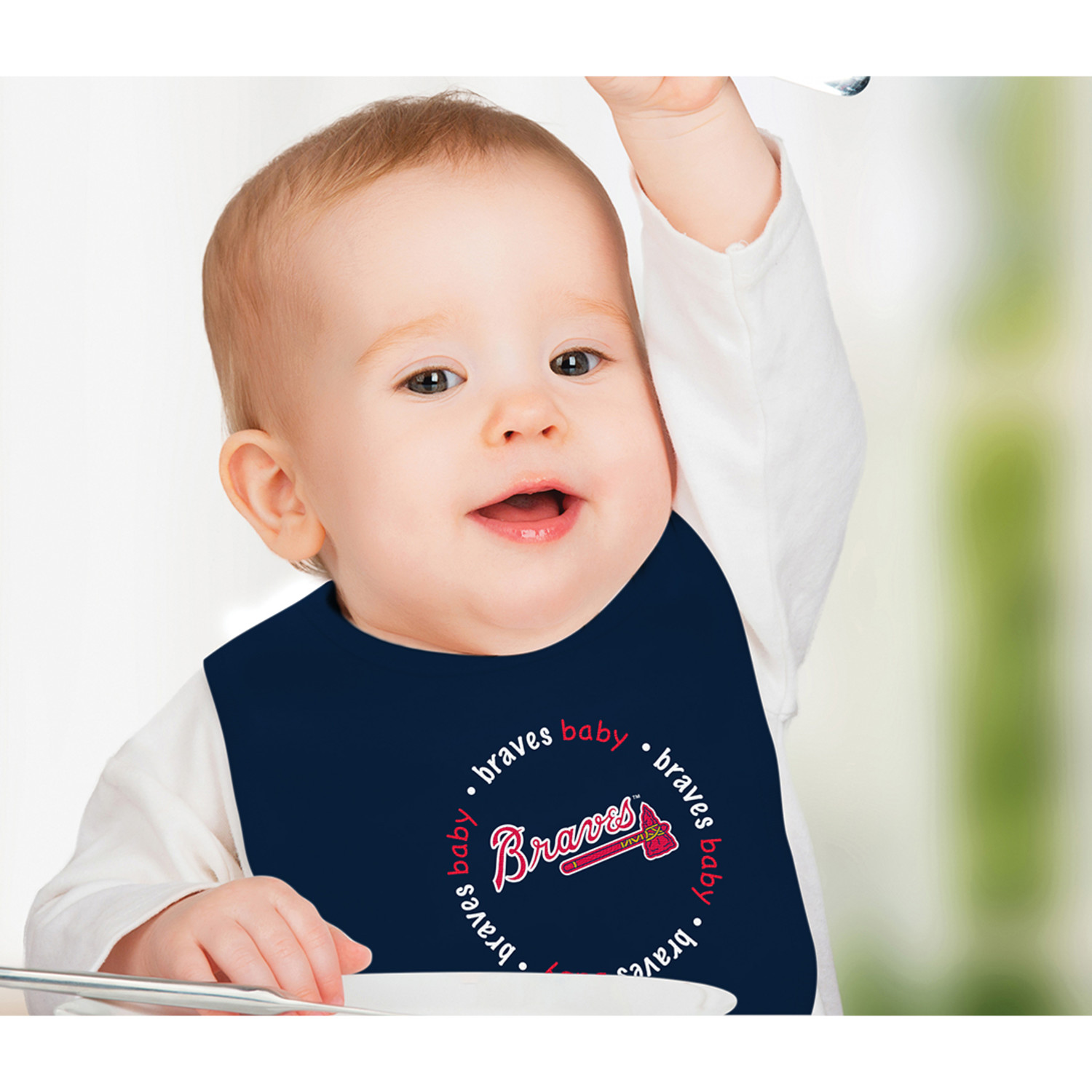BabyFanatic Officially Licensed Unisex Baby Bibs 2 Pack - MLB Atlanta Braves - image 5 of 5