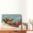 thumbnail image 6 of 12x16 inch Canvas For Pictures Bear Skiing,Living Room,Cafes,Man Cave Wall Decor Art Canvas Poster,Modern Art Skiing Bear Canvas Painting,Gifts For Skiing Lovers,Bathroom,Kitchen,Cafes Decor, 6 of 6