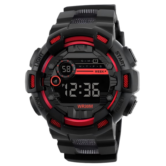 DESIGNICE 2026 New Mens Fashion Military Multifunction Digital Watches,Tactical Watches for Men,Waterproof,Backlight,Alarm,Stopwatch Features-Rugged Wristwatch for Training,Hiking,And Adventure
